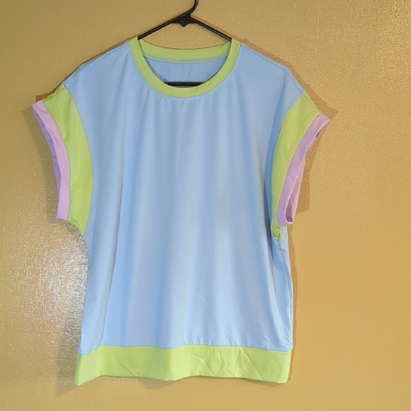 Colorful Short Sleeve Top,‎ Large Size - Picture 1 of 6